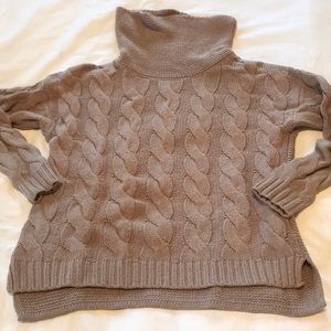Banana Republic cable knit turtleneck sweater